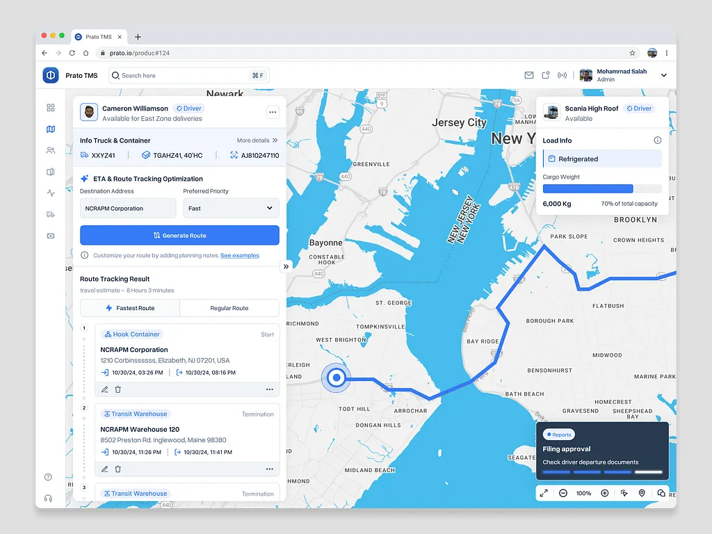 Route Optimization Dashboard
